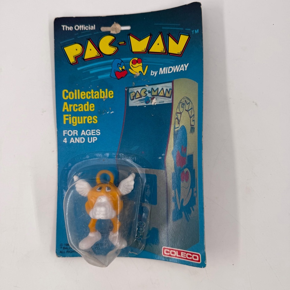 Vintage Coleco PAC-Man Angel Figure PVC Plastic Vinyl Toy 1982 1980 Arcade #4505